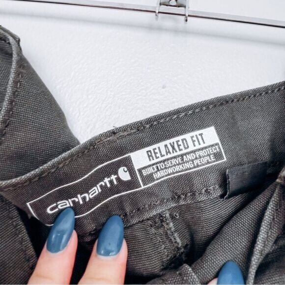 Carhartt Grey Canvas Relaxed Fit Pants Size 36x30 - Picture 4 of 10